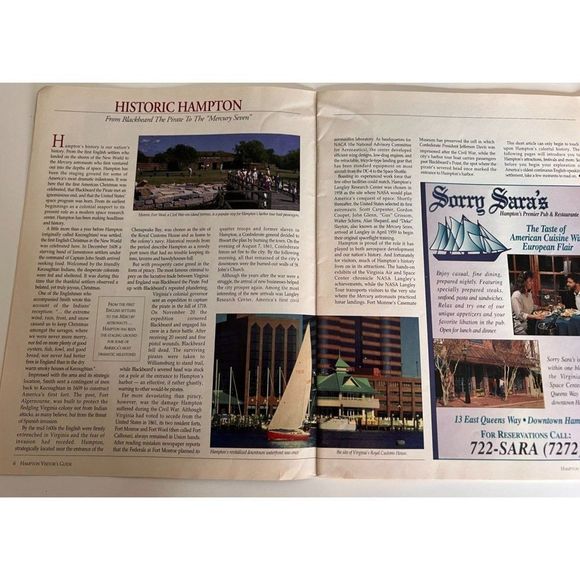 Historic Hampton Fishermans Wharf 1994 Visitors Guide Ad Advertisement Map Bookl - Picture 4 of 7